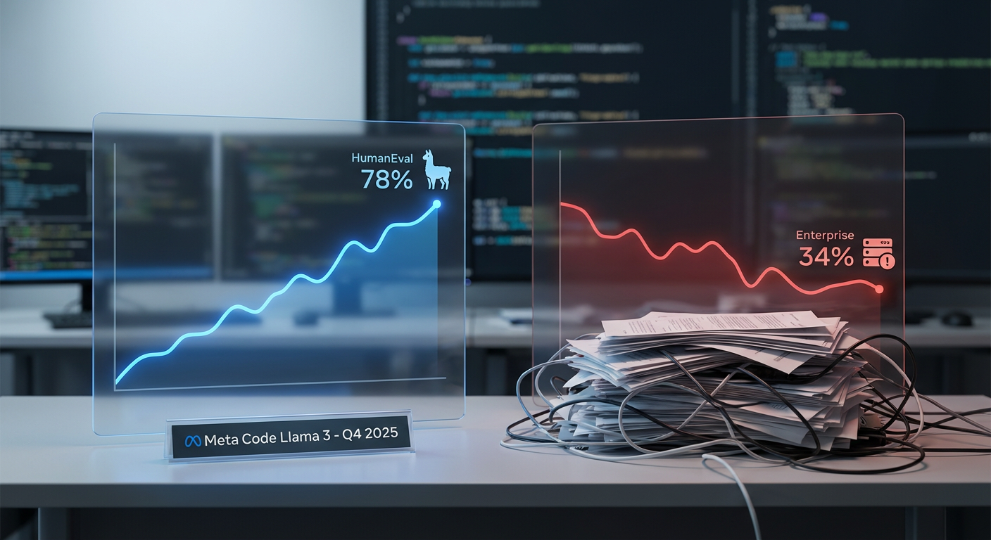 Illustration for Why Meta's Code Llama 3 Still Can't Replace Your Senior Developer: A Reality Check on AI Pair Programming